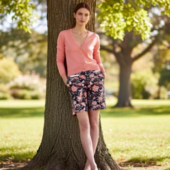 leifsdottir Pants - Leifsdottir by Anthropologie Maypol Floral and Bird Bermuda Shorts